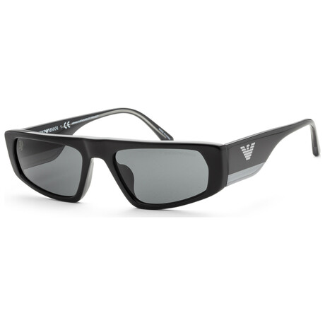 Emporio Armani Men's EA4168F-507587-56 Sunglasses // Black + Gray