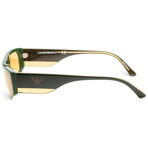 Emporio Armani Men's EA4168F-590985-56 Sunglasses // Green + Yellow