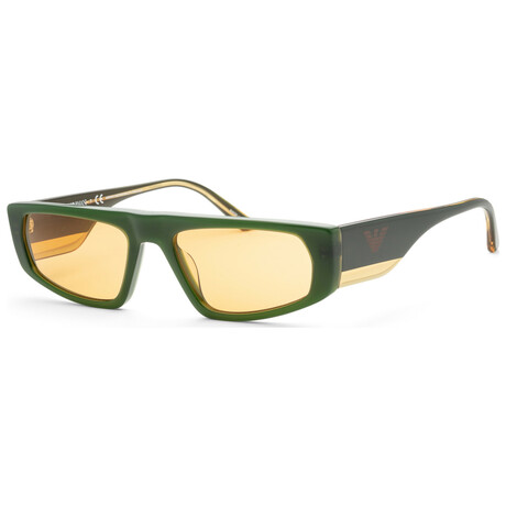 Emporio Armani Men's EA4168-590985-56 Sunglasses // Green + Yellow