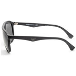 Emporio Armani Men's EA4156-500187-58 Sunglasses // Matte Black + Gray