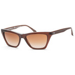 Emporio Armani Women's EA4169-591013-54 Sunglasses // Transparent Red + Brown Gradient