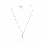 Superoro // 18K White Gold Topaz Necklace // 17.5" // New
