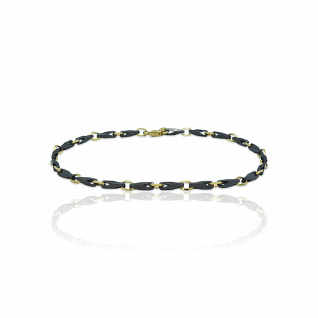 Superoro // 18K Yellow Gold + Ceramic Bracelet II // 8.25" // New