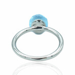 Superoro // 18K White Gold Topaz Ring // Ring Size: 6.75 // New
