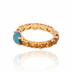 Superoro // 18K Rose Gold Topaz + Citrine Ring // Ring Size: 6.75 // New