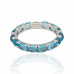 Superoro // 18K White Gold Topaz Ring // Ring Size: 6.25 // New