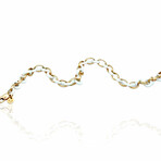 18K Rose Gold + Ceramic Bracelet // 7.25" // New