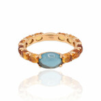 Superoro // 18K Rose Gold Topaz + Citrine Ring // Ring Size: 6.75 // New
