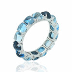 Superoro // 18K White Gold Topaz Ring // Ring Size: 6.5 // New