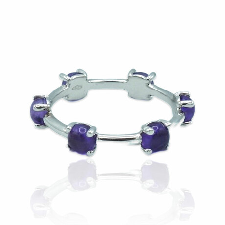 Superoro // 18K White Gold Amethyst Ring // Ring Size: 6.75 // New