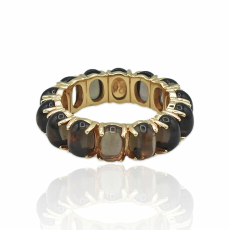 Superoro // 18K Rose Gold Smoky Quartz Ring // Ring Size: 6 // New