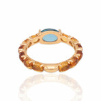 Superoro // 18K Rose Gold Topaz + Citrine Ring // Ring Size: 6.75 // New