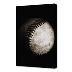 Battered Baseball In Black And White (8"W x 12"H x 0.75"D)