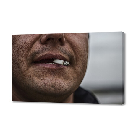 Men Smoking Cigar (12"W x 8"H x 0.75"D)