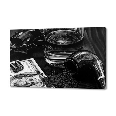 Wild West BW (12"W x 8"H x 0.75"D)