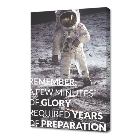 Motivational // Prepare For Glory (Moon Landing) (8"W x 12"H x 0.75"D)