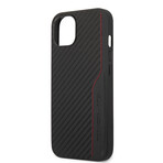 Leather Case // PU Carbon Effect Stiching Line + Hot Stamped Logo (IPHONE 13)