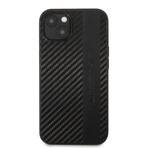 Leather Case // PU Carbon Effect Stripe + Hot Stamped Logo (IPHONE 13)