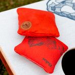 Dual Sided Cornhole Bags (Orange Horizon)