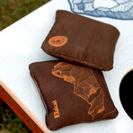 Dual Sided Cornhole Bags (Orange Horizon)