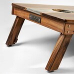 Live Edge Resin Cornhole Boards // Gray + White with Pearl