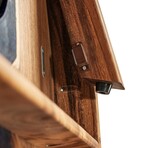 Live Edge Resin Cornhole Boards // River Blue with Pearl