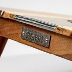 Live Edge Resin Cornhole Boards // Gray + White with Pearl