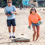 Printed Cornhole Boards // Silver Chevron // Set Of 2