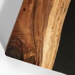 Live Edge Resin Cornhole Boards // Black