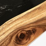 Live Edge Resin Cornhole Boards // Black