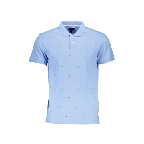 Waylon Short Sleeve Polo Shirt // Light Blue (S)