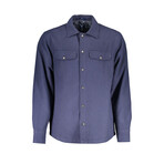 Hayes Long Sleeve Italian Collar Shirt // Blue (S)