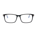 Men's Rectangular Blue Light Blocking Glasses // Shiny Black