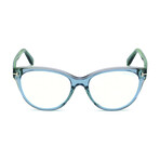 Women's Cat-Eye Blue Light Blocking Glasses // Blue Crystal