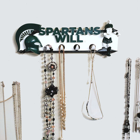 Michigan State // "Spartans Will" Hook Rack