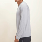 Active Long Sleeve Perforated Top // Dark Gray (S)