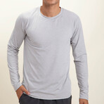 Active Long Sleeve Perforated Top // Dark Gray (S)