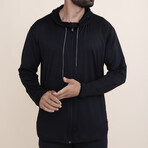 Zip-Up Hoody // Black (L)