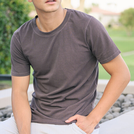 Pima Cotton T-Shirt // Bark (S)