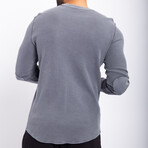 Long Sleeve Waffle Top // Black (XL)