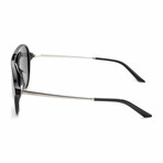 Women's PR13WSF-1AB5S0-57 Sunglasses // Black + Dark Gray