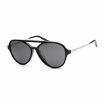 Women's PR13WSF-1AB5S0-57 Sunglasses // Black + Dark Gray
