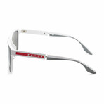 Men's Linea Rossa PS04XSF-04S04L-56 Polarized Sunglasses // White-Gray Rubber + Polar Gray Mirror