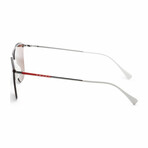 Men's Linea Rossa PS52US-371HD0-64 Sunglasses // Gunmetal + Dark Brown Mirror Gold