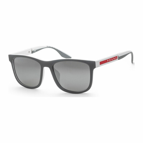 Men's Linea Rossa PS04XSF-04S04L-56 Polarized Sunglasses // White-Gray Rubber + Polar Gray Mirror