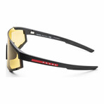 Men's Linea Rossa PS04WSF-DG004Q-0 Sunglasses // Black Rubber + Yellow