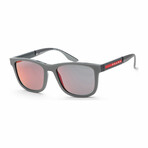 Men's Linea Rossa PS04XS-01S08F-54 Sunglasses // Gray + Dark Gray Blue-Red Mirror