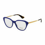 Women's PR28SV-BIL1O1-54 Optical Frames // Blue-Gold