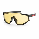 Men's Linea Rossa PS04WSF-DG004Q-0 Sunglasses // Black Rubber + Yellow