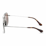 Men's Fashion PR51YS-5AV05C-58 Sunglasses // Gunmetal + Polar Brown
